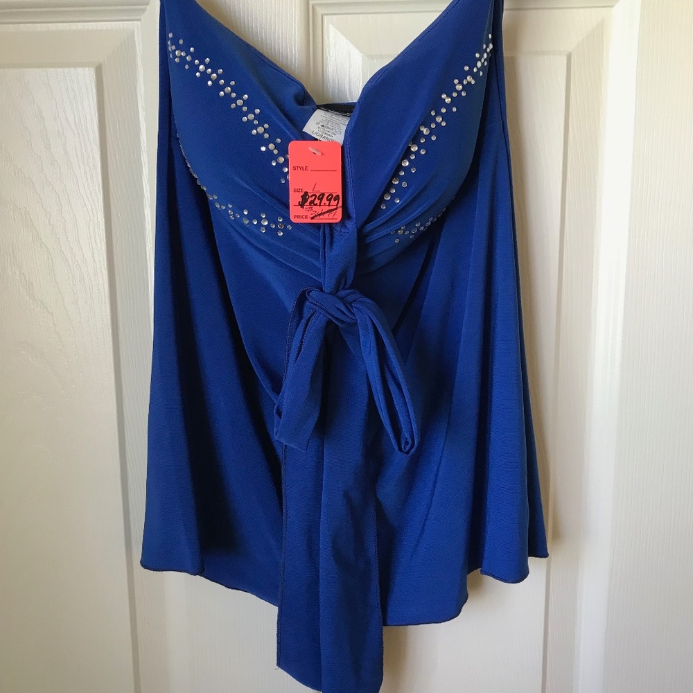 Rhinestone Strapless Top